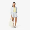 Short en lin rayé coupe décontractée pour femme Short en lin rayé coupe décontractée pour femme
