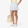 Short en lin rayé coupe décontractée pour femme Short en lin rayé coupe décontractée pour femme
