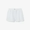 Short en lin rayé coupe décontractée pour femme Short en lin rayé coupe décontractée pour femme
