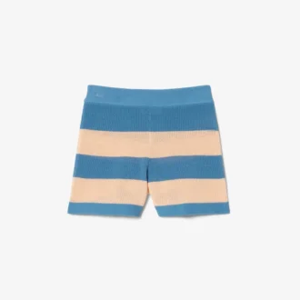 Short en maille rayée