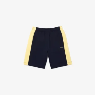 Short en molleton brossé color block pour homme