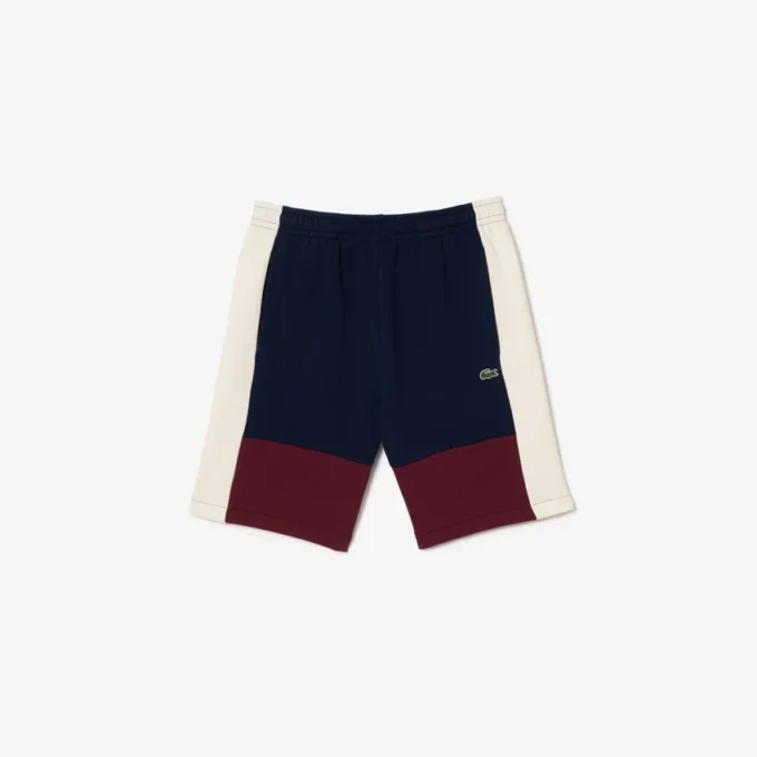 Short en molleton color block coupe classique pour homme Short en molleton color block coupe classique pour homme