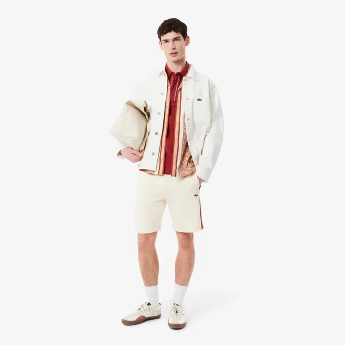 Short en molleton de coton à blocs de couleur pour homme Short en molleton de coton à blocs de couleur pour homme