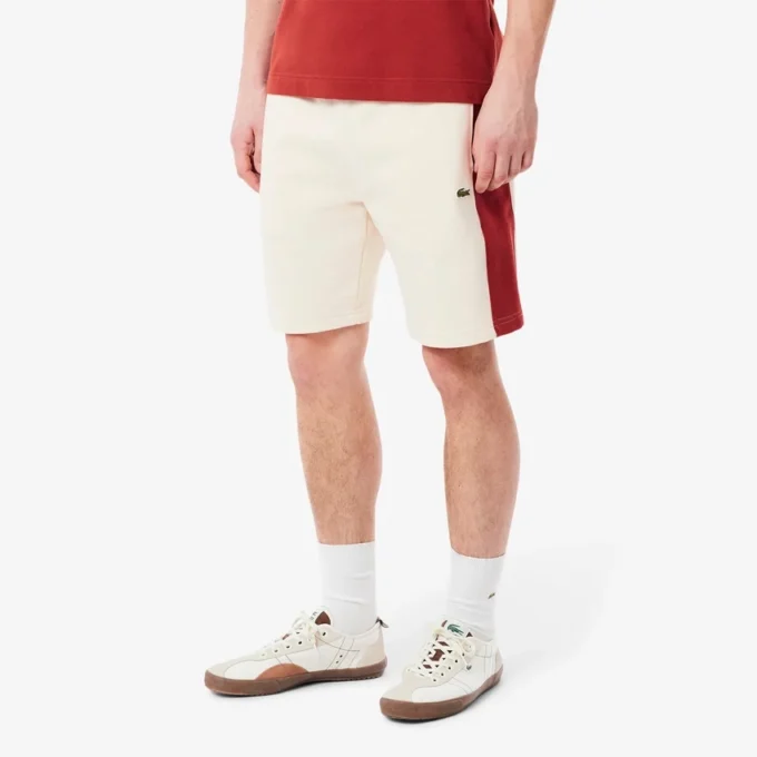 Short en molleton de coton à blocs de couleur pour homme Short en molleton de coton à blocs de couleur pour homme