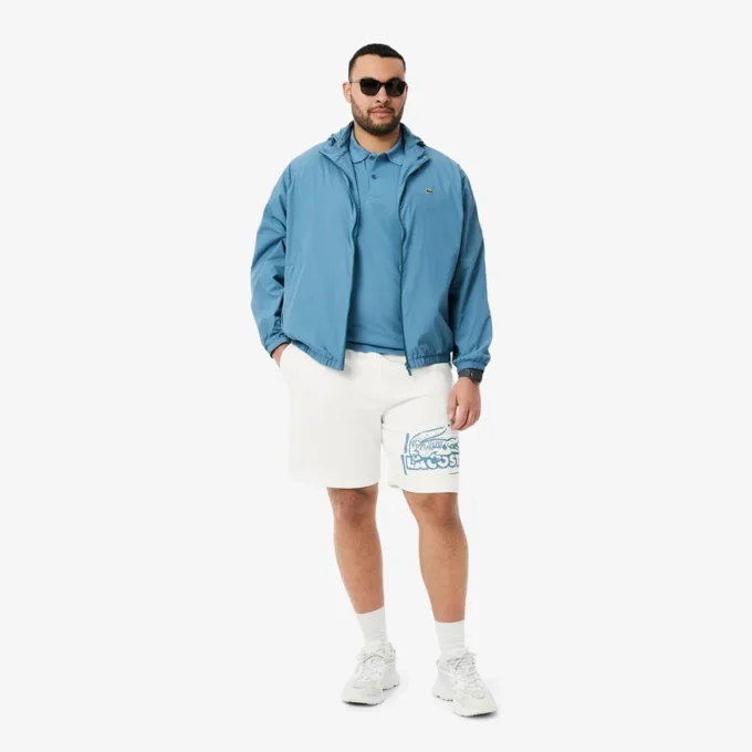 Short en molleton de coton imprimé graphique pour homme Short en molleton de coton imprimé graphique pour homme
