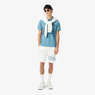 Short en molleton de coton imprimé graphique pour homme