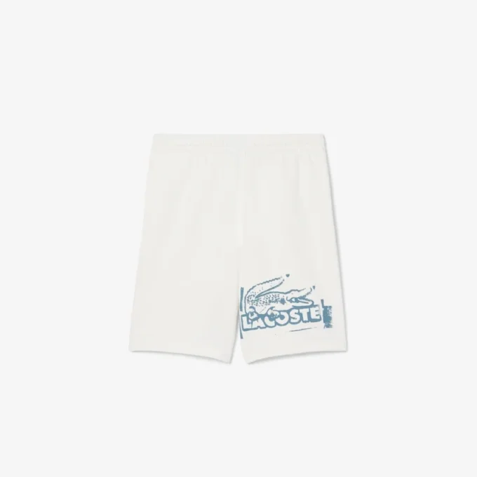 Short en molleton de coton imprimé graphique pour homme Short en molleton de coton imprimé graphique pour homme