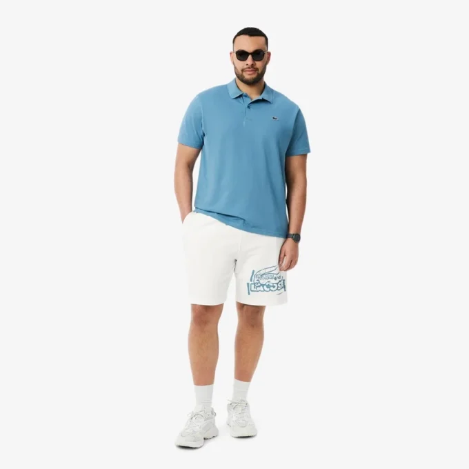 Short en molleton de coton imprimé graphique pour homme Short en molleton de coton imprimé graphique pour homme