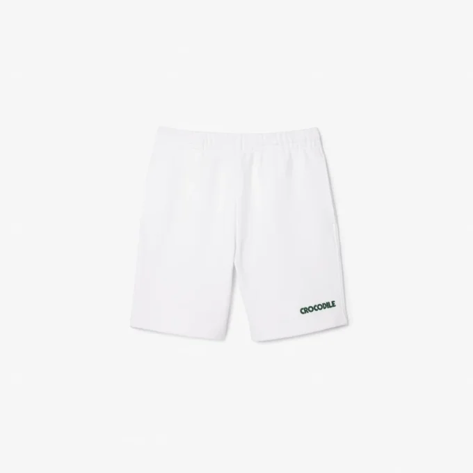 Short en molleton pour homme, coupe classique, avec broderie Short en molleton pour homme, coupe classique, avec broderie