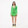 Short en piqué à empiècements contrastés pour femme Short en piqué à empiècements contrastés pour femme