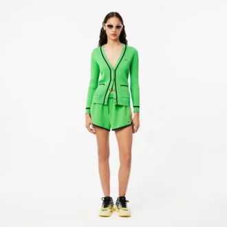 Short en piqué à empiècements contrastés pour femme