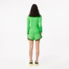 Short en piqué à empiècements contrastés pour femme Short en piqué à empiècements contrastés pour femme