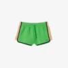 Short en piqué à empiècements contrastés pour femme Short en piqué à empiècements contrastés pour femme