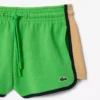 Short en piqué à empiècements contrastés pour femme Short en piqué à empiècements contrastés pour femme