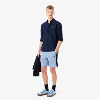 Short en polaire color block à coupe classique