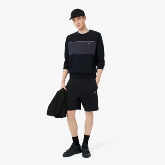 Short en polaire color block à coupe classique