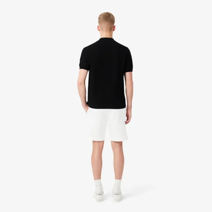 Short en polaire à rayures et logo, coupe classique Short en polaire à rayures et logo, coupe classique