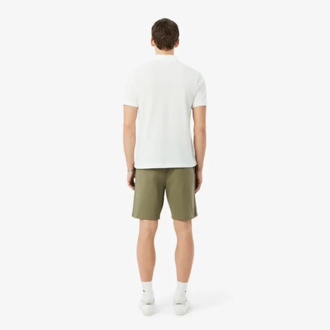 Short en polaire à rayures et logo, coupe classique Short en polaire à rayures et logo, coupe classique