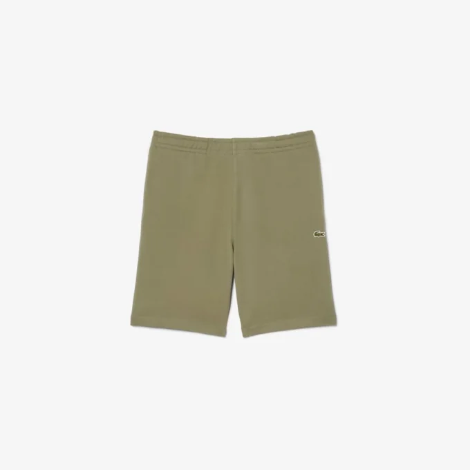 Short en polaire à rayures et logo, coupe classique Short en polaire à rayures et logo, coupe classique