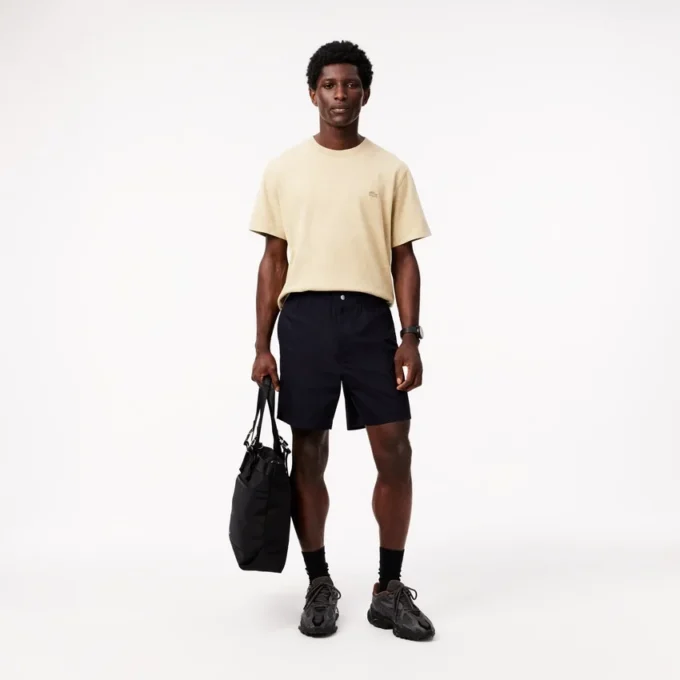 Short en popeline coupe décontractée pour homme Short en popeline coupe décontractée pour homme