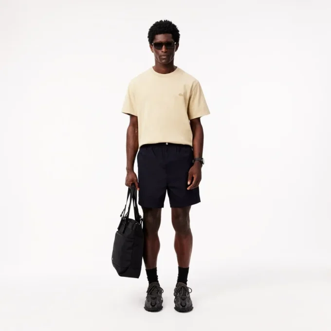 Short en popeline coupe décontractée pour homme Short en popeline coupe décontractée pour homme