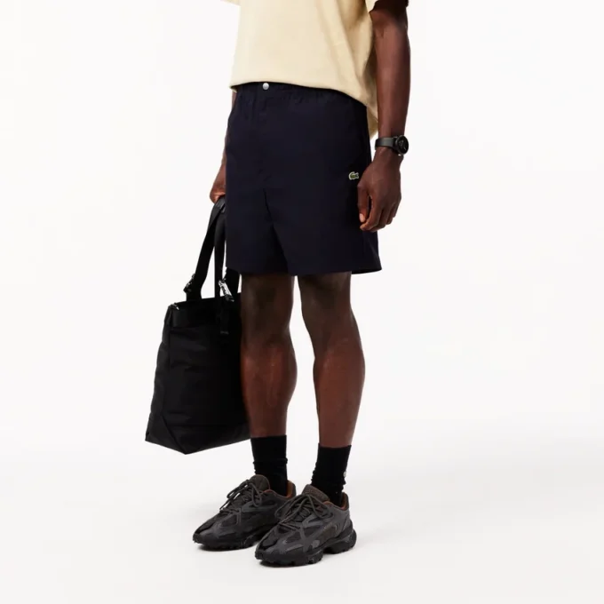 Short en popeline coupe décontractée pour homme Short en popeline coupe décontractée pour homme