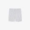 Short en popeline de coton rayé Short en popeline de coton rayé