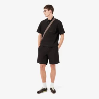 Short en popeline à la coupe décontractée