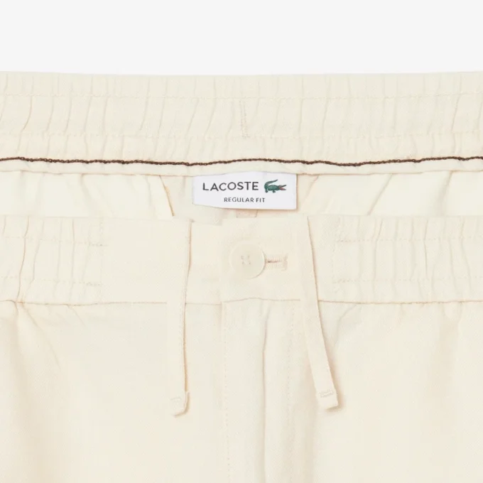 Short en sergé de lin mélangé, coupe classique Short en sergé de lin mélangé, coupe classique
