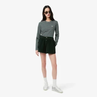 Short en velours côtelé coupe décontractée pour femme