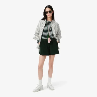 Short en velours côtelé coupe décontractée pour femme