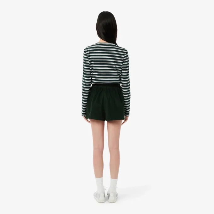 Short en velours côtelé coupe décontractée pour femme Short en velours côtelé coupe décontractée pour femme