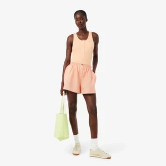 Short oversize en mélange de lin