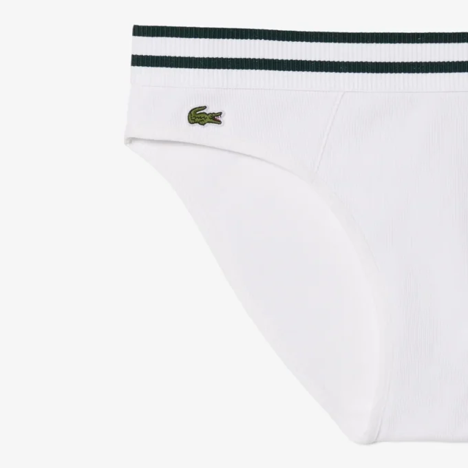 Slip en coton à rayures