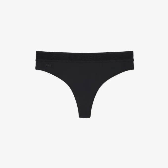 Slip string en microfibre avec logo à la taille Slip string en microfibre avec logo à la taille