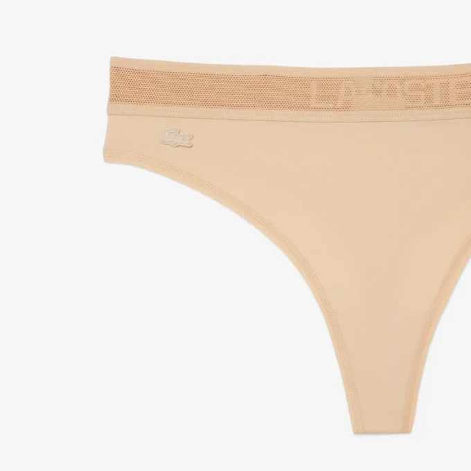 Slip string en microfibre avec logo à la taille Slip string en microfibre avec logo à la taille