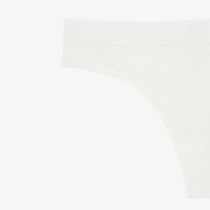 Slip string en pointelle extensible Slip string en pointelle extensible