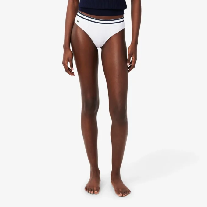 Slip string à rayures en coton Slip string à rayures en coton