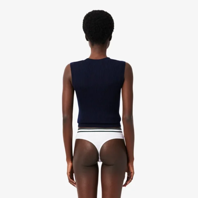 Slip string à rayures en coton Slip string à rayures en coton