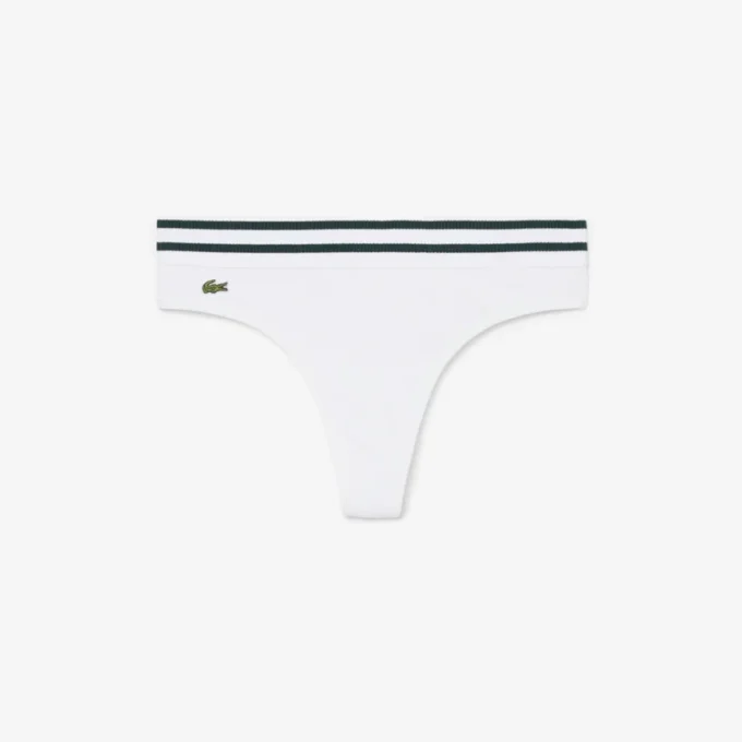 Slip string à rayures en coton Slip string à rayures en coton