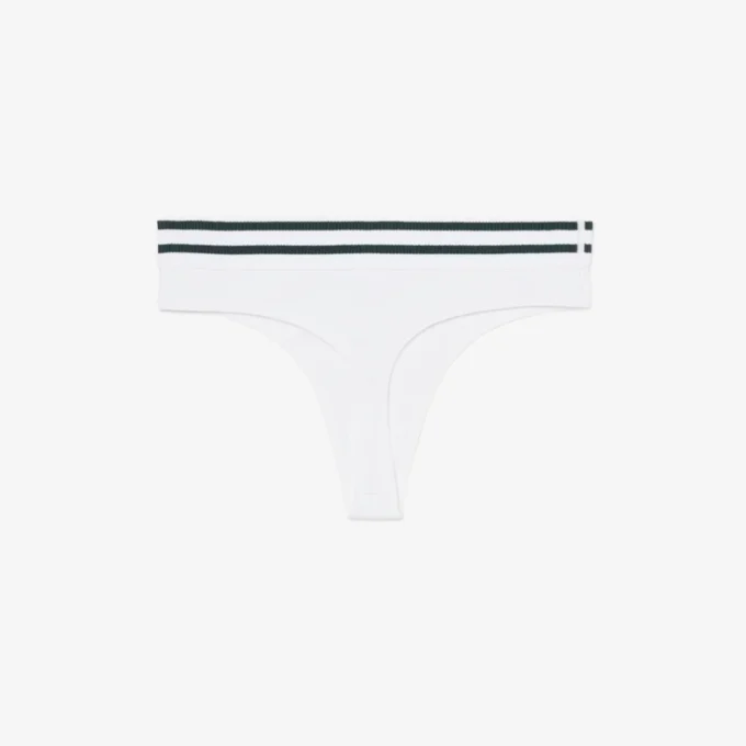 Slip string à rayures en coton Slip string à rayures en coton