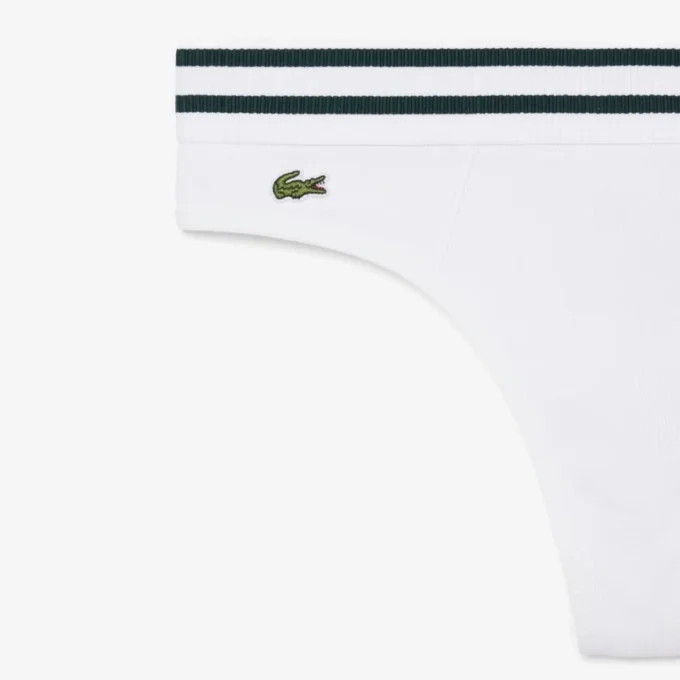 Slip string à rayures en coton Slip string à rayures en coton