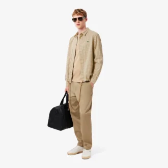 Surchemise à carreaux en coton épais oversize pour homme