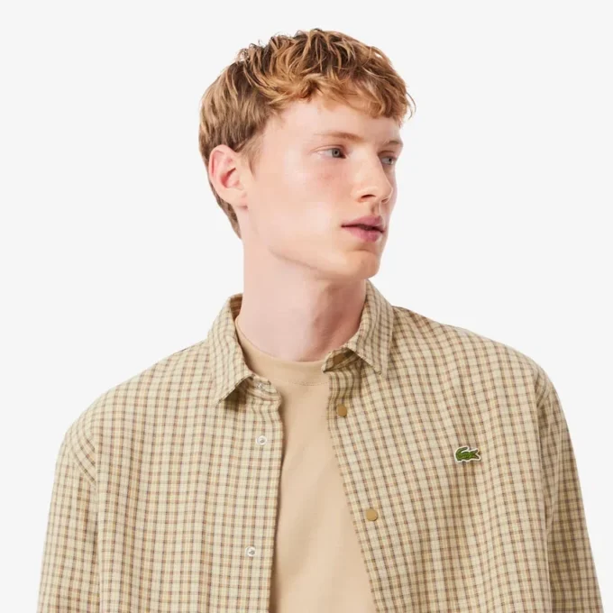 Surchemise à carreaux en coton épais oversize pour homme Surchemise à carreaux en coton épais oversize pour homme