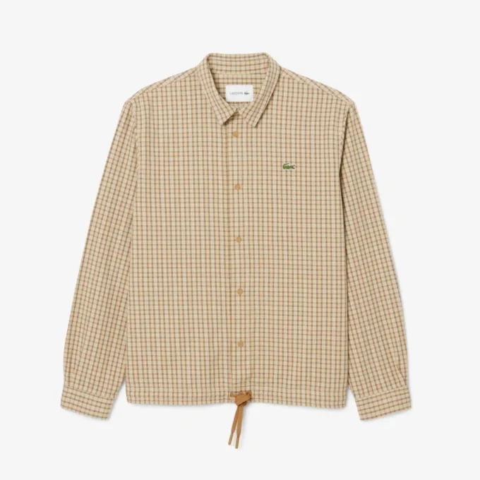 Surchemise à carreaux en coton épais oversize pour homme Surchemise à carreaux en coton épais oversize pour homme
