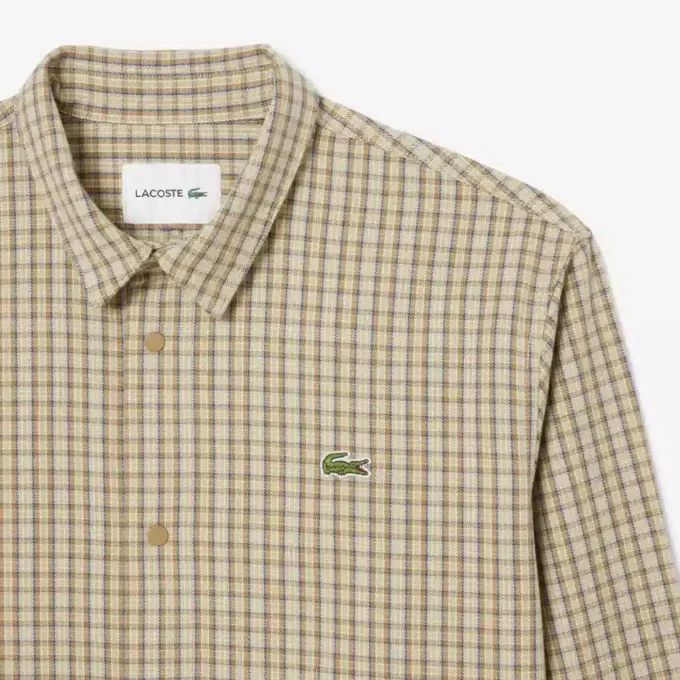 Surchemise à carreaux en coton épais oversize pour homme Surchemise à carreaux en coton épais oversize pour homme