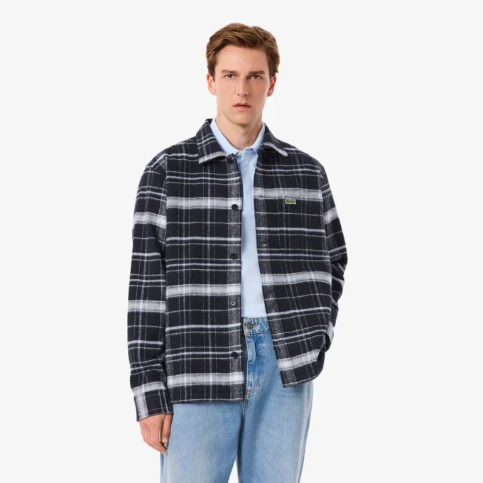 Surchemise à carreaux en coton pour homme Surchemise à carreaux en coton pour homme