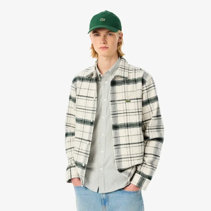 Surchemise à carreaux en coton pour homme Surchemise à carreaux en coton pour homme