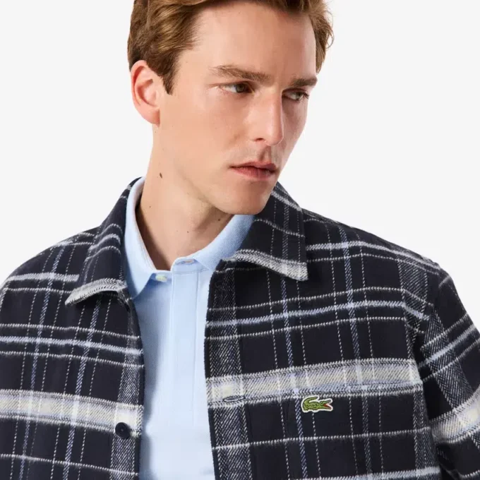 Surchemise à carreaux en coton pour homme Surchemise à carreaux en coton pour homme