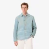 Surchemise en denim à motif paysage pour homme